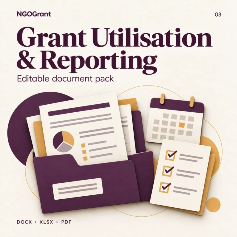 Grant Utilisation and Reporting System — illustrated digital document pack cover
